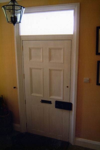 Entrance door and portico