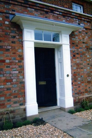 Entrance door and portico