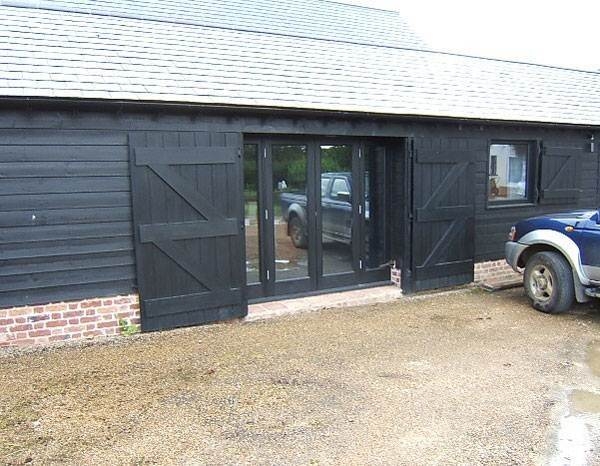 French doors and shutters