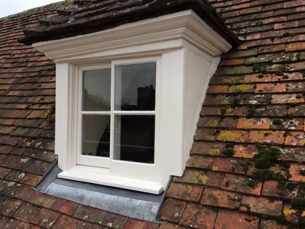 Replacement window in roof dormer