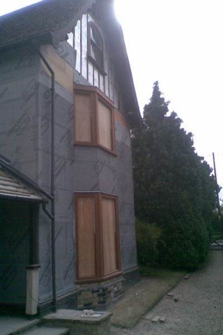 Installation of replacement sapele box frames